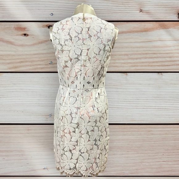 Tommy Hilfiger outter lace paisley lining raw hem gold zipper dress 8 - Picture 6 of 7